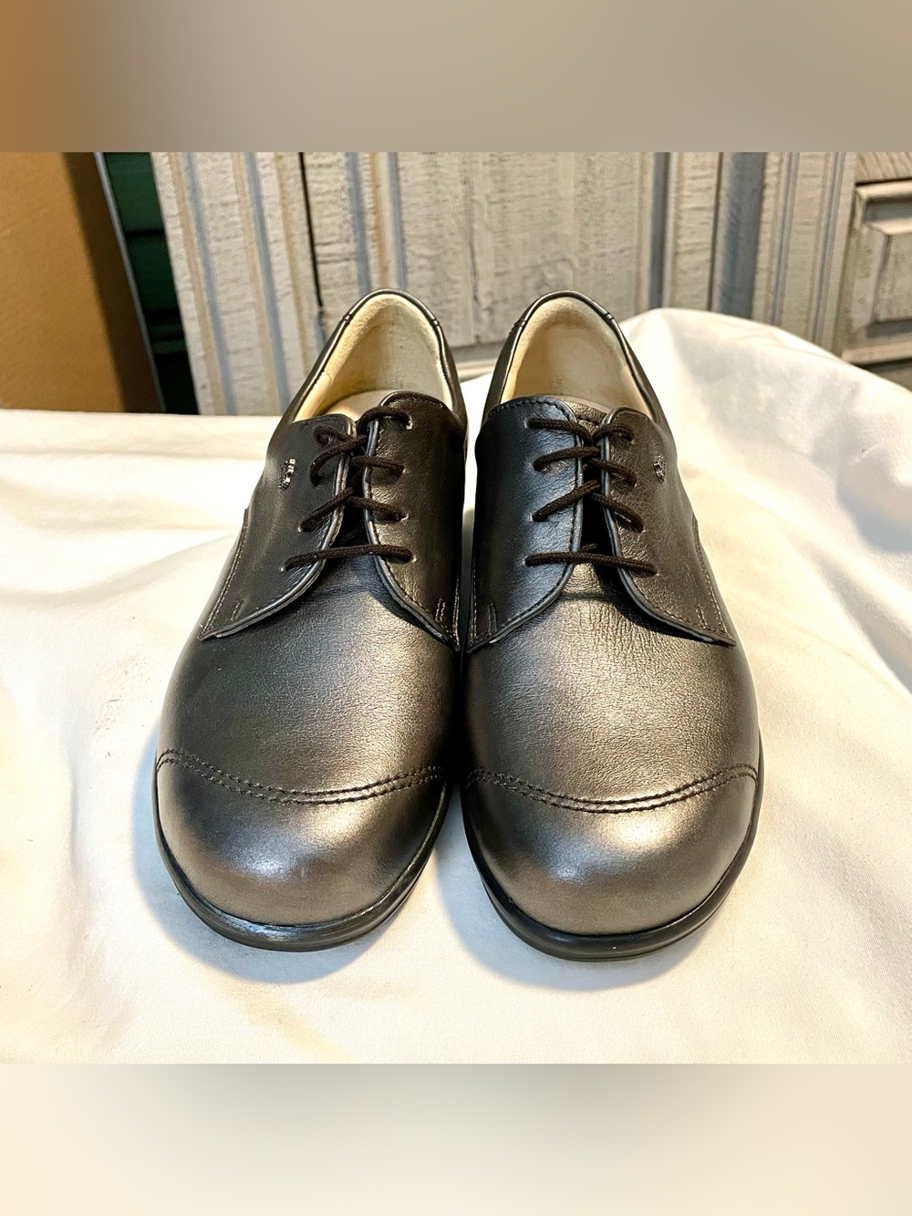 Finn Comfort Rosario Shoes -  Pewter - Womens Size US 5 -Leather/Walking/Comfort